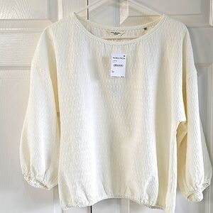 NWT Max Studio 3/4 Sleeve Drop Shoulders Bubble Top Size Large